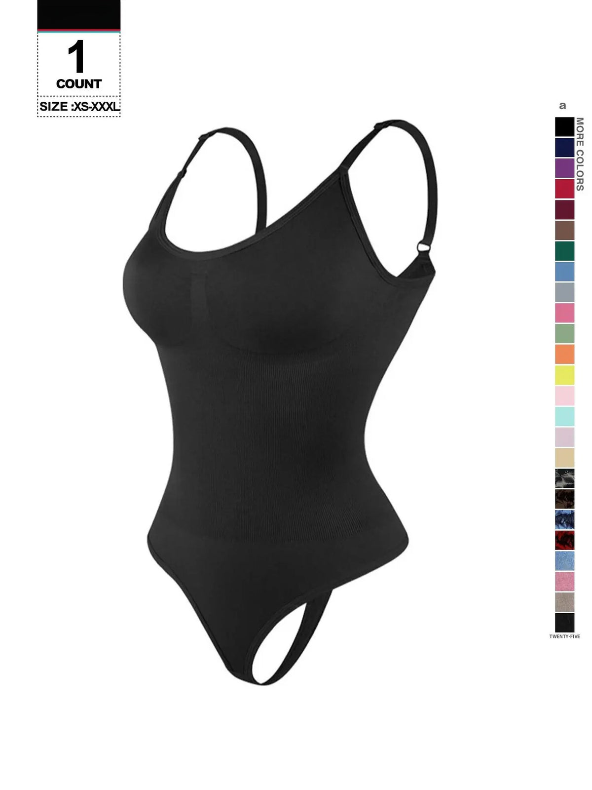 Seamless Shaping Body Sculpting Compression Fit Shapewear Spaghetti Strap Bodysuit