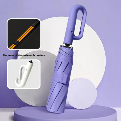 Windproof Automatic Folding Umbrella with Loop Buckle
