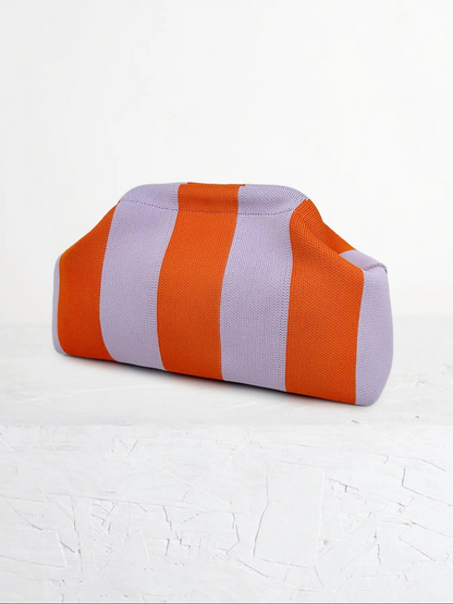 Women's Striped/rhombus/leaf/dot Cloud Handbag, Clip Closure Crossbody Bag, Lightweight Foldable for Daily Use, Gifts for Friends and Valentine's Day