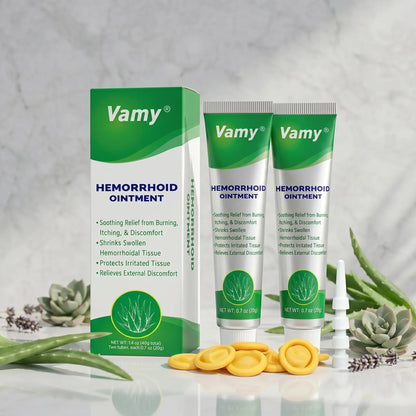 Hemorrhoid Treatment Cream-Gel with Soothing Aloe Vera, Anti-Itch Relief for Pain & Swelling, Alcohol-Free Formula for Sensitive Skin, Unisex, 1.4 oz with Finger Cots