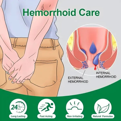 Hemorrhoid Treatment Cream-Gel with Soothing Aloe Vera, Anti-Itch Relief for Pain & Swelling, Alcohol-Free Formula for Sensitive Skin, Unisex, 1.4 oz with Finger Cots