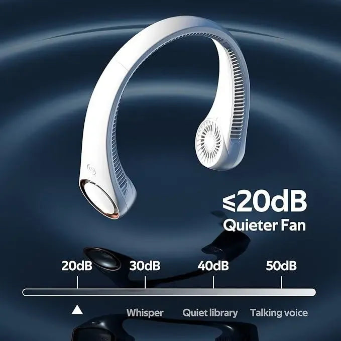 Hands-free neck fan for sports