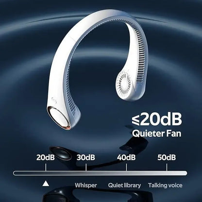 Hands-free neck fan for sports