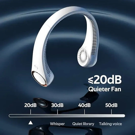 Hands-free neck fan for sports
