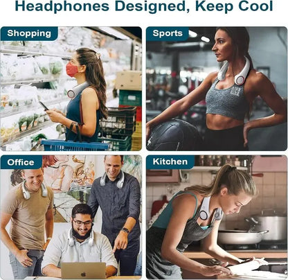 Hands-free neck fan for sports