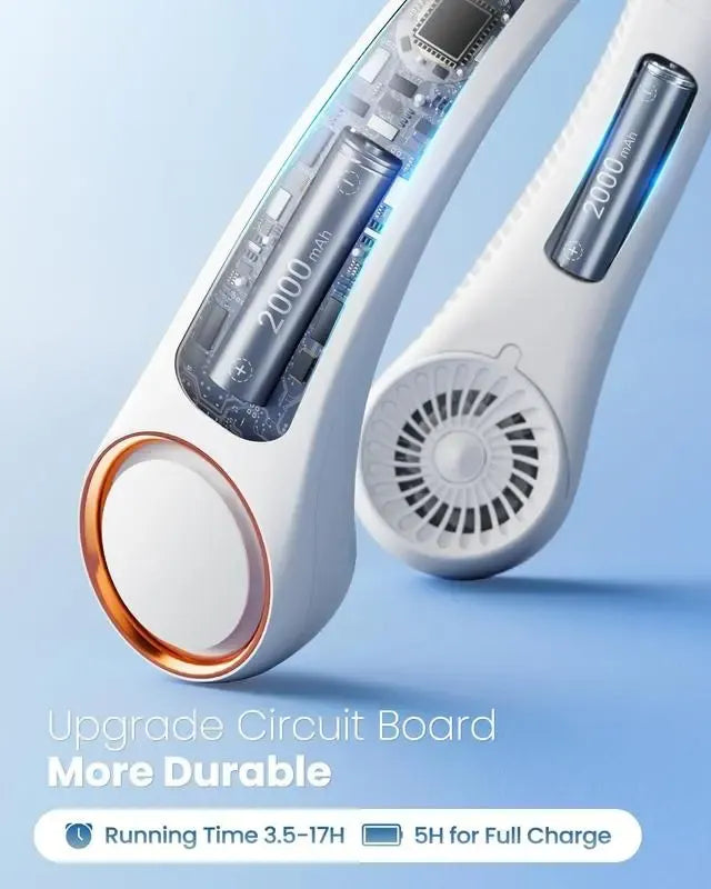 Hands-free neck fan for sports