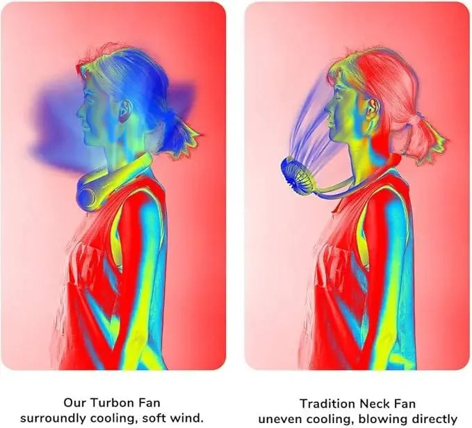 Hands-free neck fan for sports