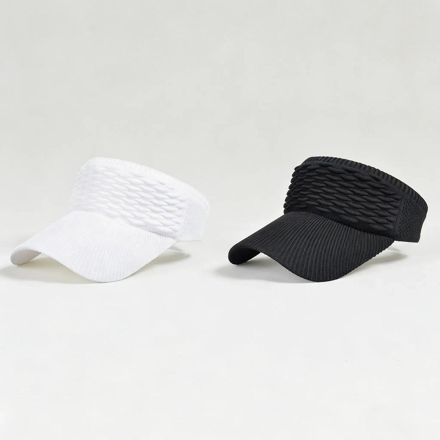 2Pcs Women's High Ponytail Sun Visor Hat