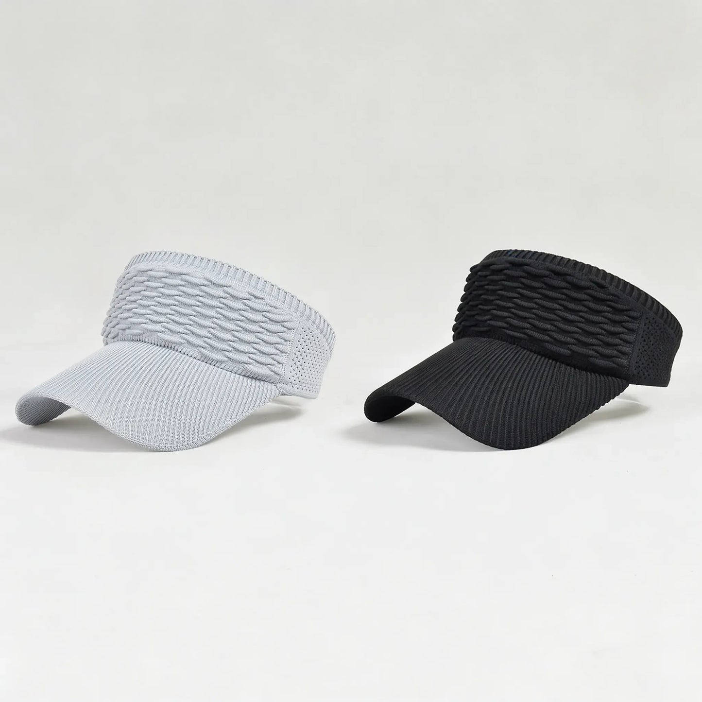 2Pcs Women's High Ponytail Sun Visor Hat