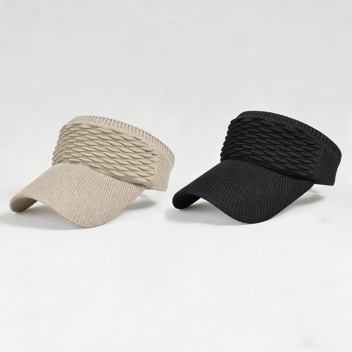 2Pcs Women's High Ponytail Sun Visor Hat