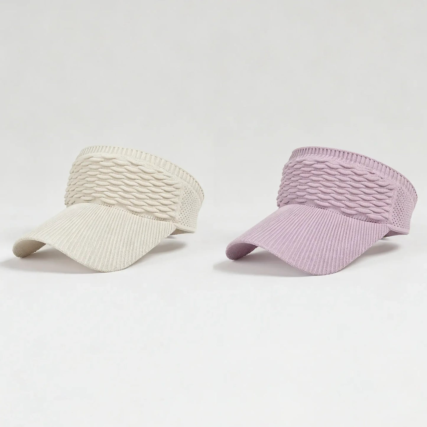 2Pcs Women's High Ponytail Sun Visor Hat