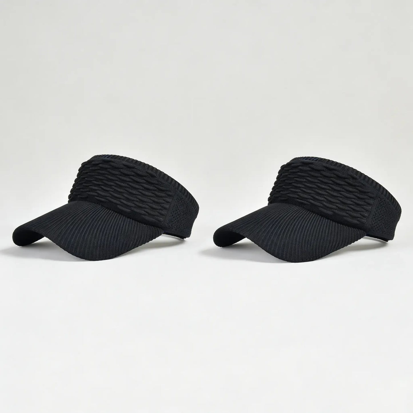 2Pcs Women's High Ponytail Sun Visor Hat