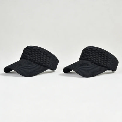 2Pcs Women's High Ponytail Sun Visor Hat