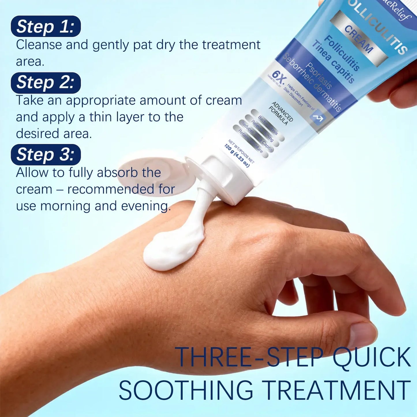 Botanical Folliculitis Cream, Soothing Moisturizer for Bumps on Face