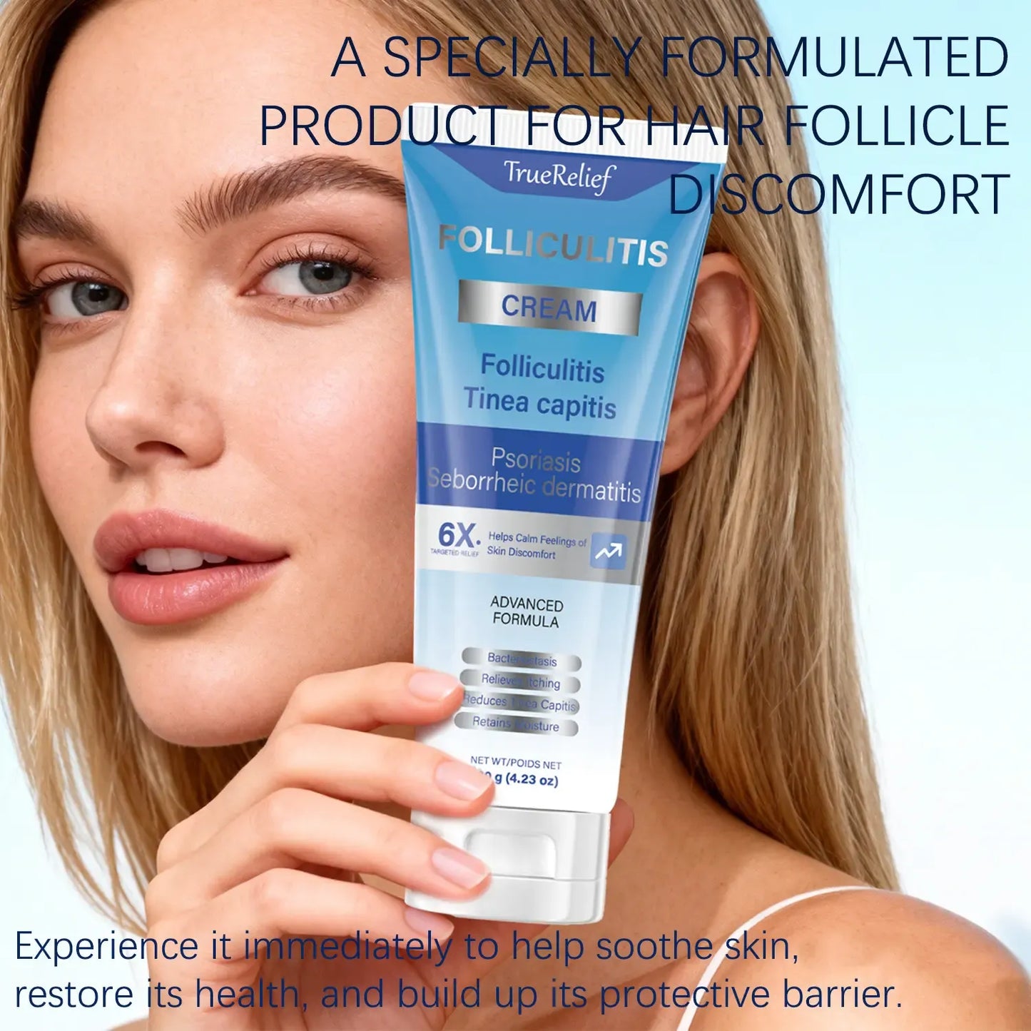 Botanical Folliculitis Cream, Soothing Moisturizer for Bumps on Face