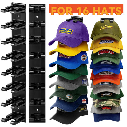 Hat Hook for Wall 2 Pack Hat Organizer Holds Up to 20 Hats