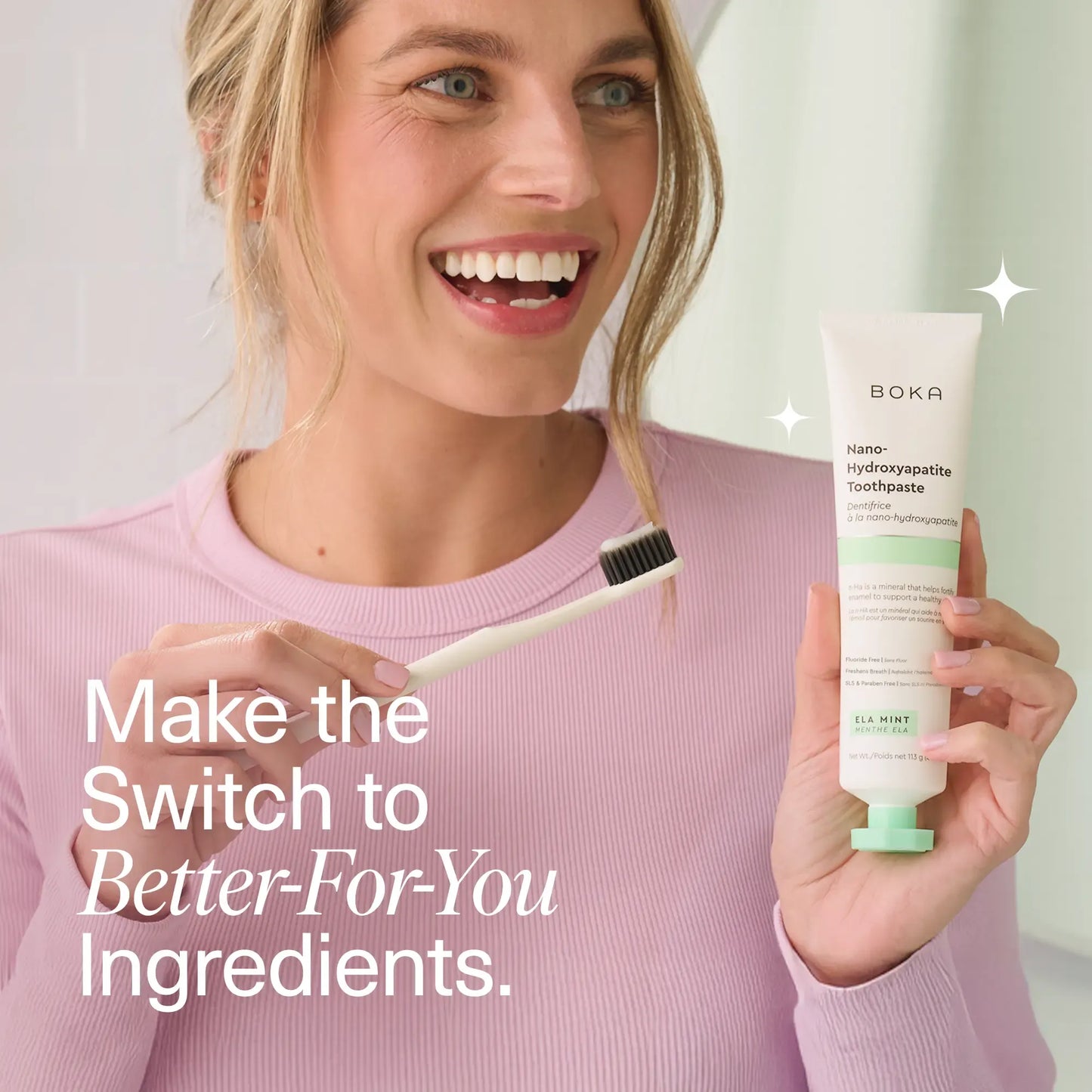 Nano Hydroxyapatite Toothpaste, Fluoride Free Toothpaste, Appropriate for Sensitive Teeth - for Adults