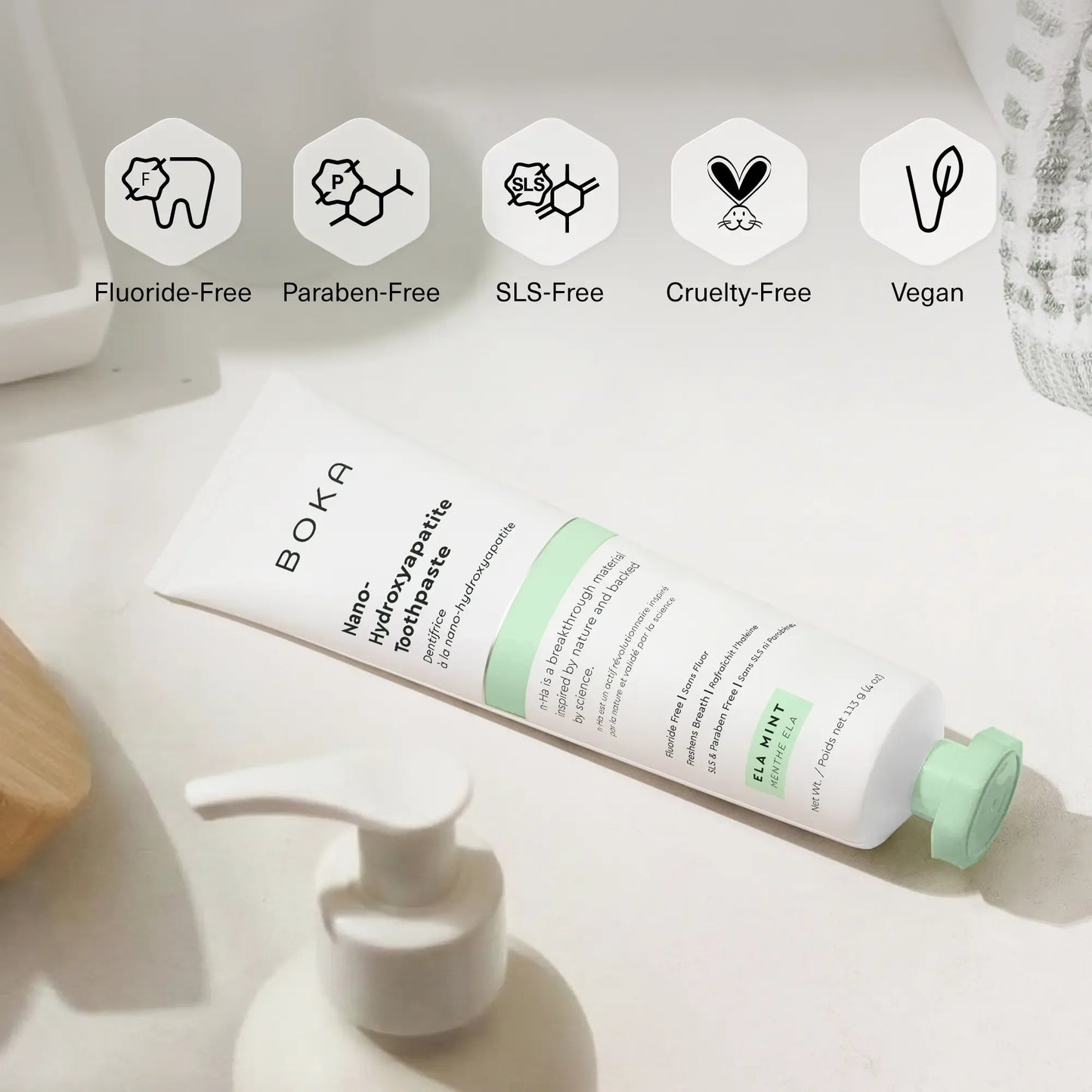 Nano Hydroxyapatite Toothpaste, Fluoride Free Toothpaste, Appropriate for Sensitive Teeth - for Adults