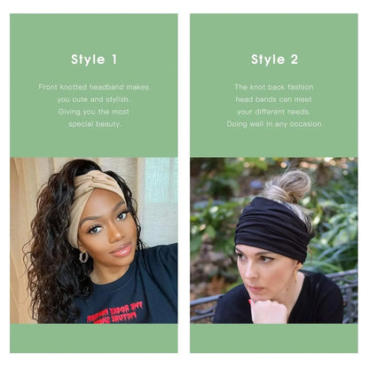 Cubidupi 6 Pack Boho Wide Headbands for Women, Stretchy Breathable Yoga Workout Headwraps, Fashion Hair Accessories for Women, Female, One Size