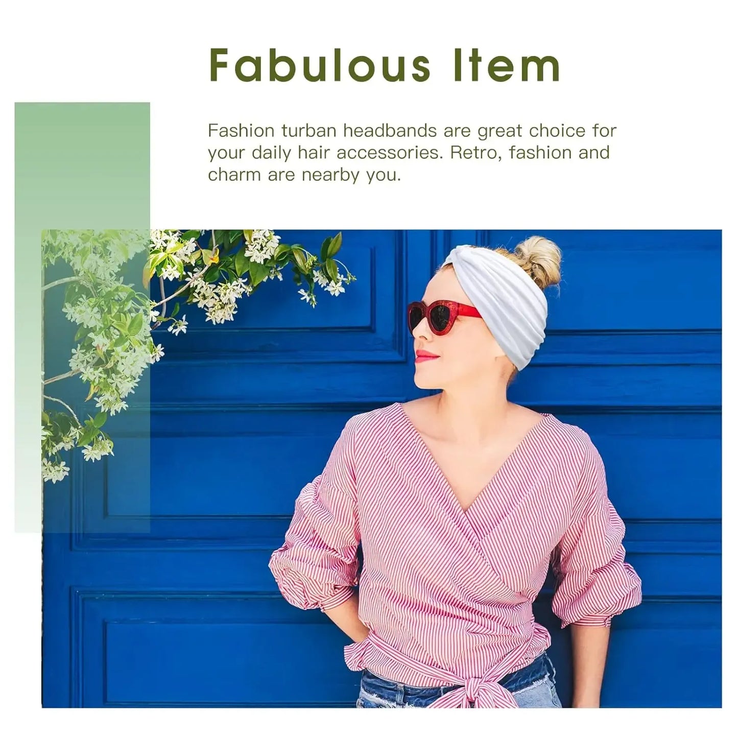 Cubidupi 6 Pack Boho Wide Headbands for Women, Stretchy Breathable Yoga Workout Headwraps, Fashion Hair Accessories for Women, Female, One Size
