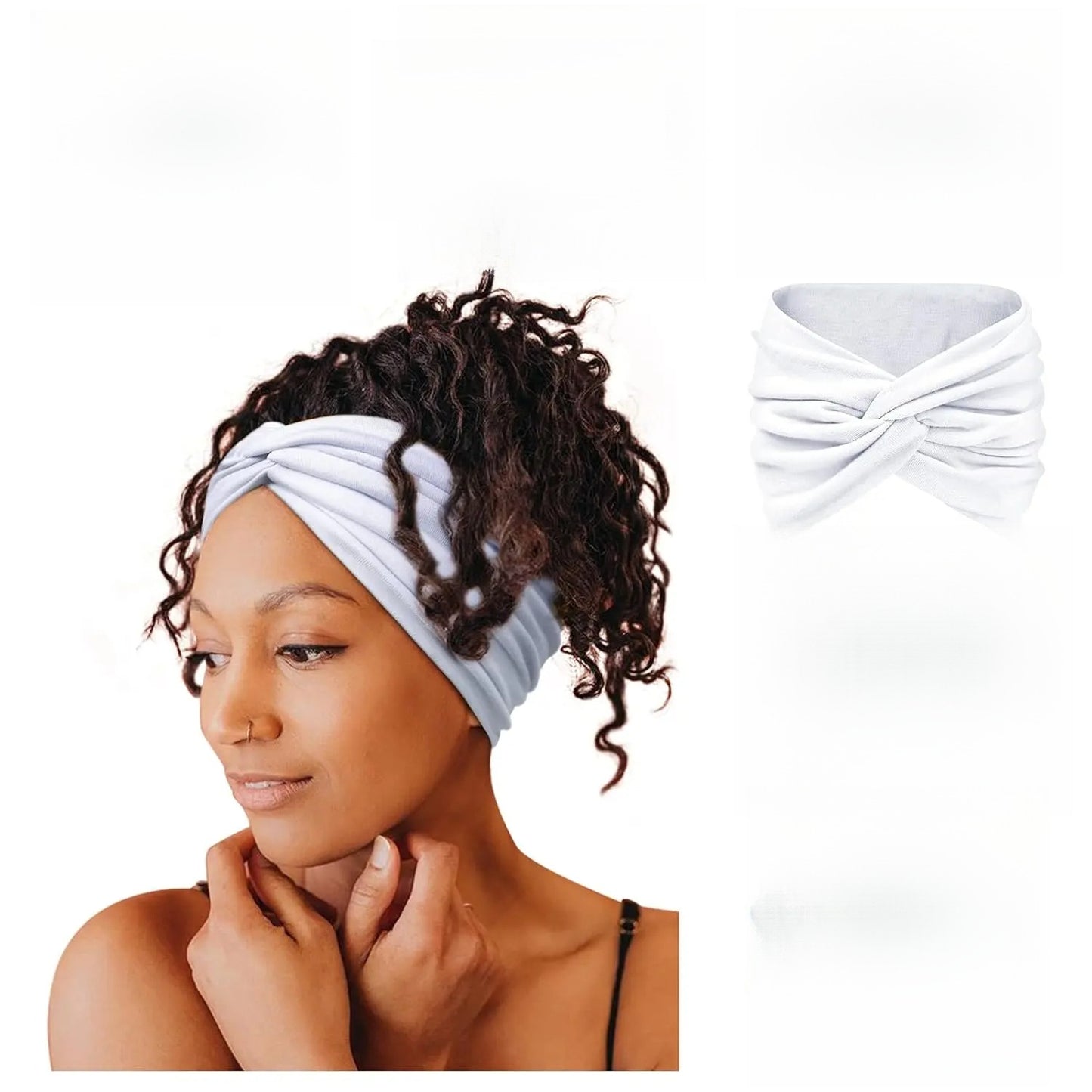 Cubidupi 6 Pack Boho Wide Headbands for Women, Stretchy Breathable Yoga Workout Headwraps, Fashion Hair Accessories for Women, Female, One Size