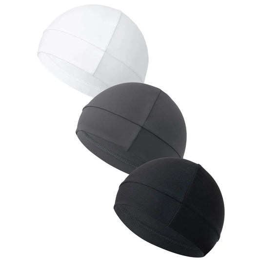 3-Pack Fitted Nylon Sports Caps – Unisex, All-Season