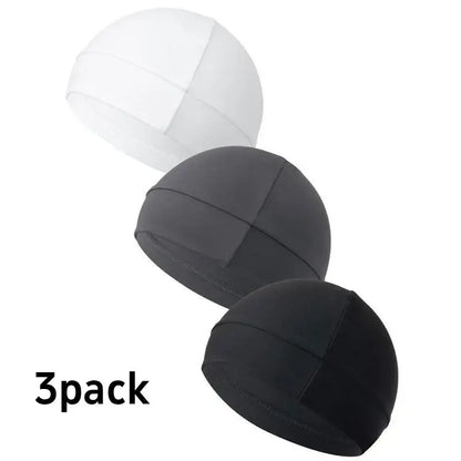 3-Pack Fitted Nylon Sports Caps – Unisex, All-Season