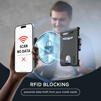 Men's Pop-Up Aluminum Wallet with RFID Blocking