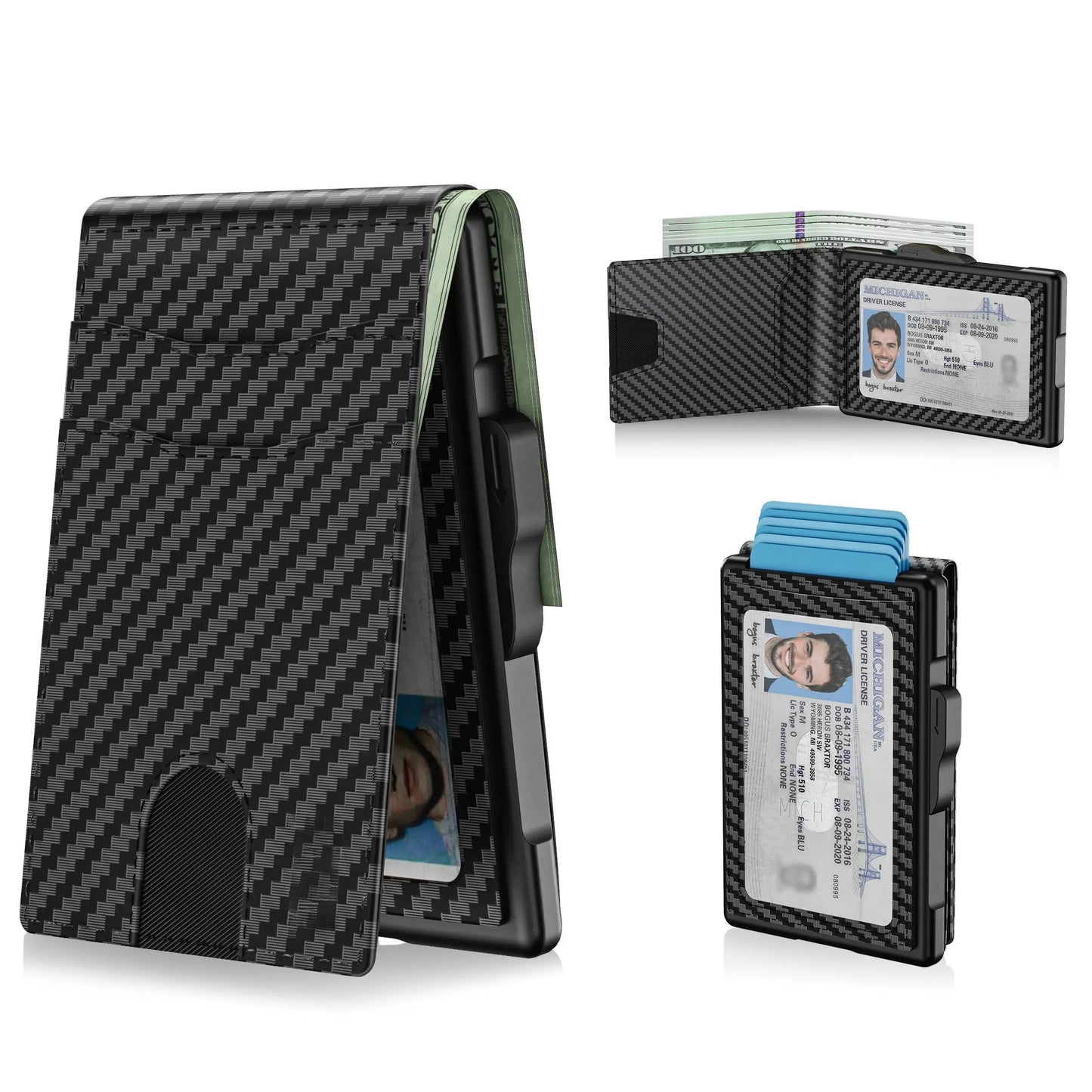 Men's Pop-Up Aluminum Wallet with RFID Blocking