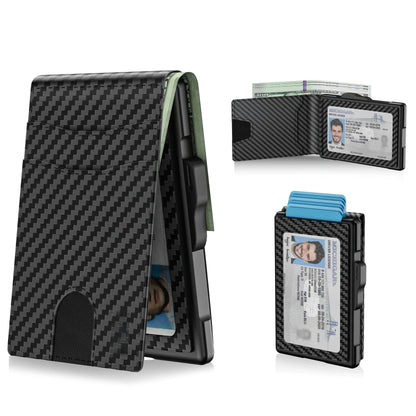 Men's Pop-Up Aluminum Wallet with RFID Blocking