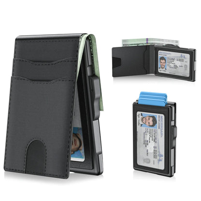 Men's Pop-Up Aluminum Wallet with RFID Blocking