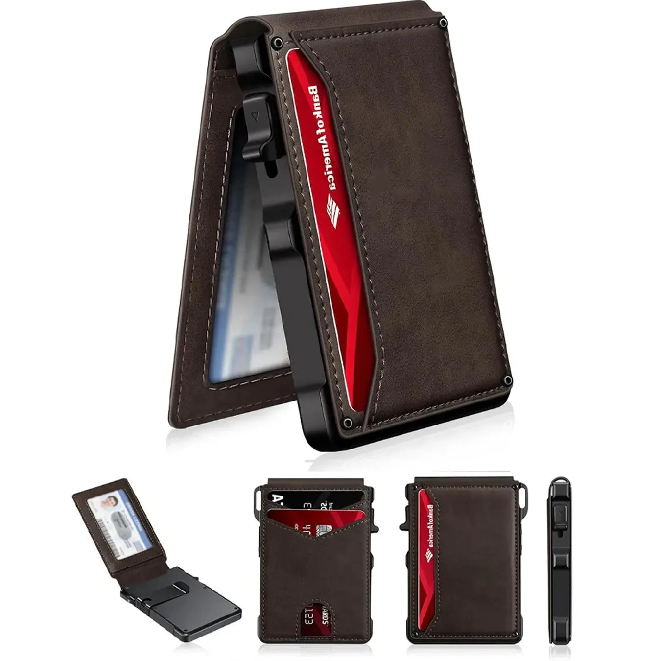 Men's Slim Aluminum Wallet with RFID Blocking – Pop-Up Card Holder