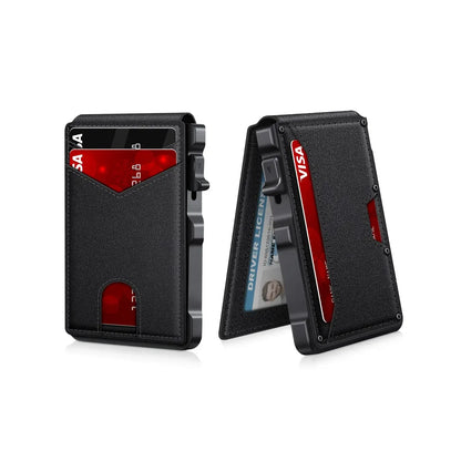 Men's Slim Aluminum Wallet with RFID Blocking – Pop-Up Card Holder
