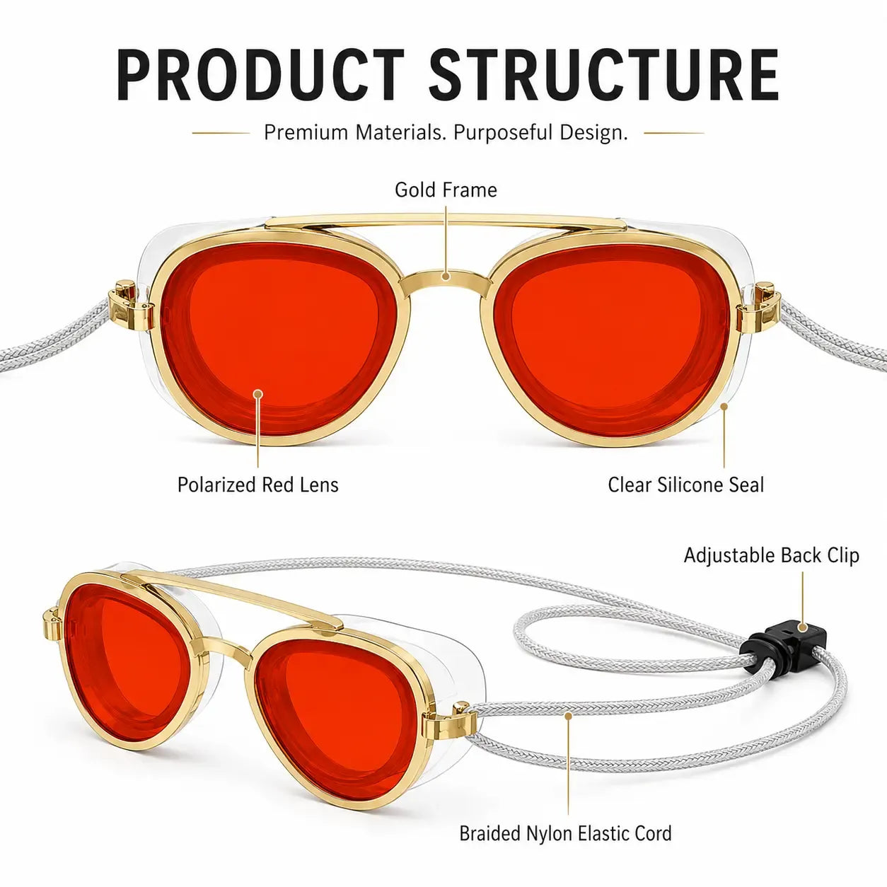 2-in-1 Polarized Swim Goggles & Sunglasses – Anti-Fog, UV Protection, Wide View
