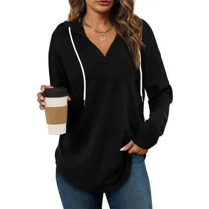 Women's Plaid Hoodie Tunic Top – Oversized Soft Pullover