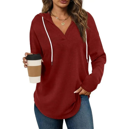 Women's Plaid Hoodie Tunic Top – Oversized Soft Pullover