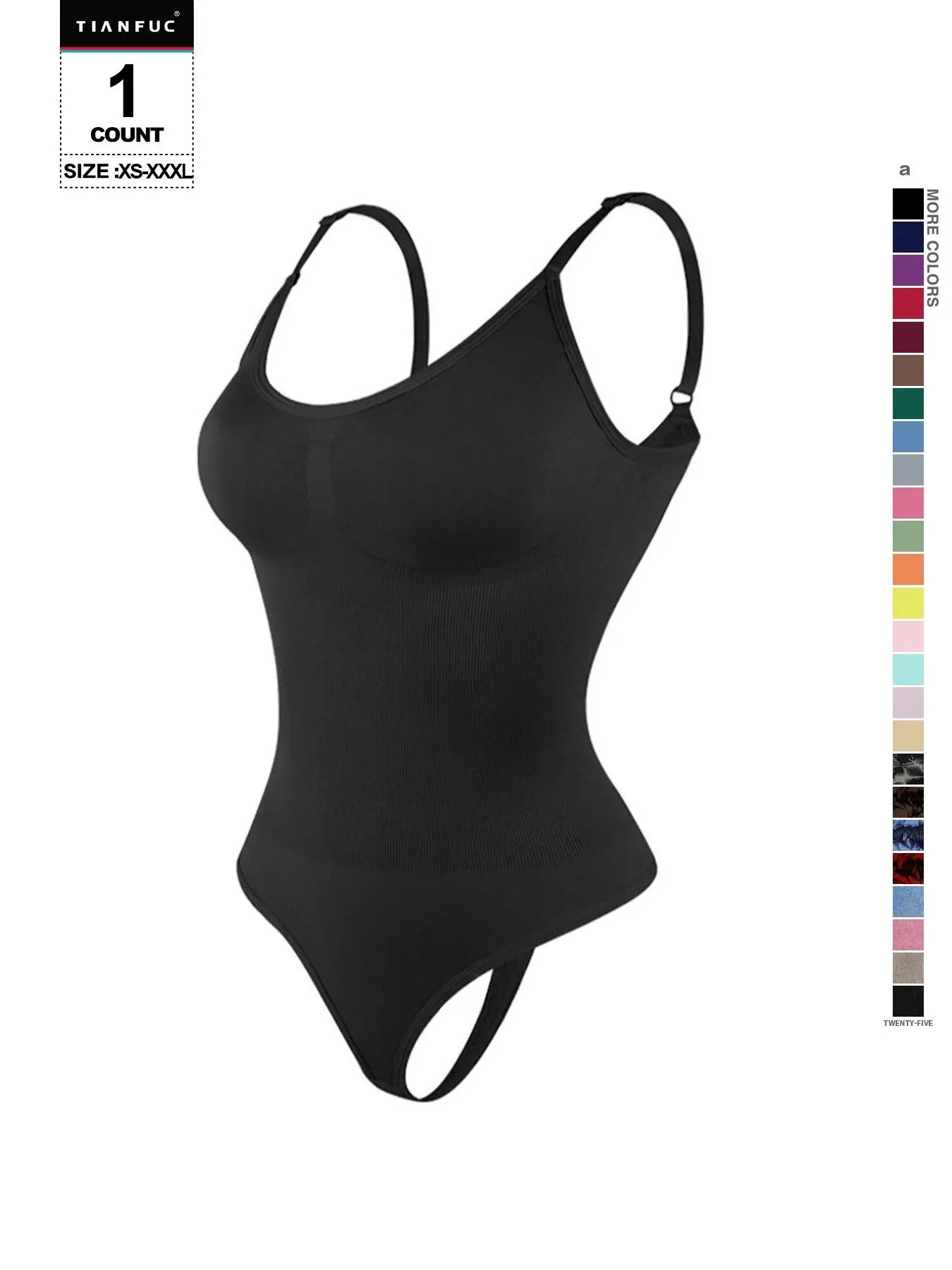 Seamless Shaping Body Sculpting Compression Fit Shapewear Spaghetti Strap Bodysuit