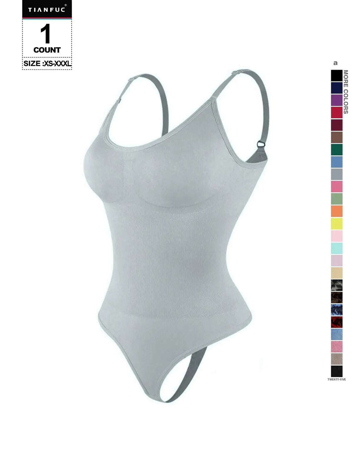 Seamless Shaping Body Sculpting Compression Fit Shapewear Spaghetti Strap Bodysuit