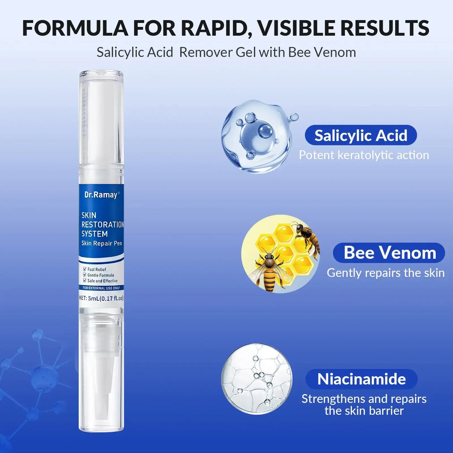Natural Skin Repair  Pen, Equipped With Aprecise Applicator And A Gentle Herbal Formula, It Issuitable For Facial And Body Care-5ml