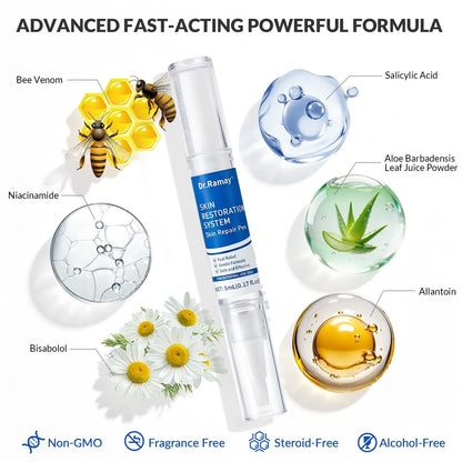 Natural Skin Repair  Pen, Equipped With Aprecise Applicator And A Gentle Herbal Formula, It Issuitable For Facial And Body Care-5ml