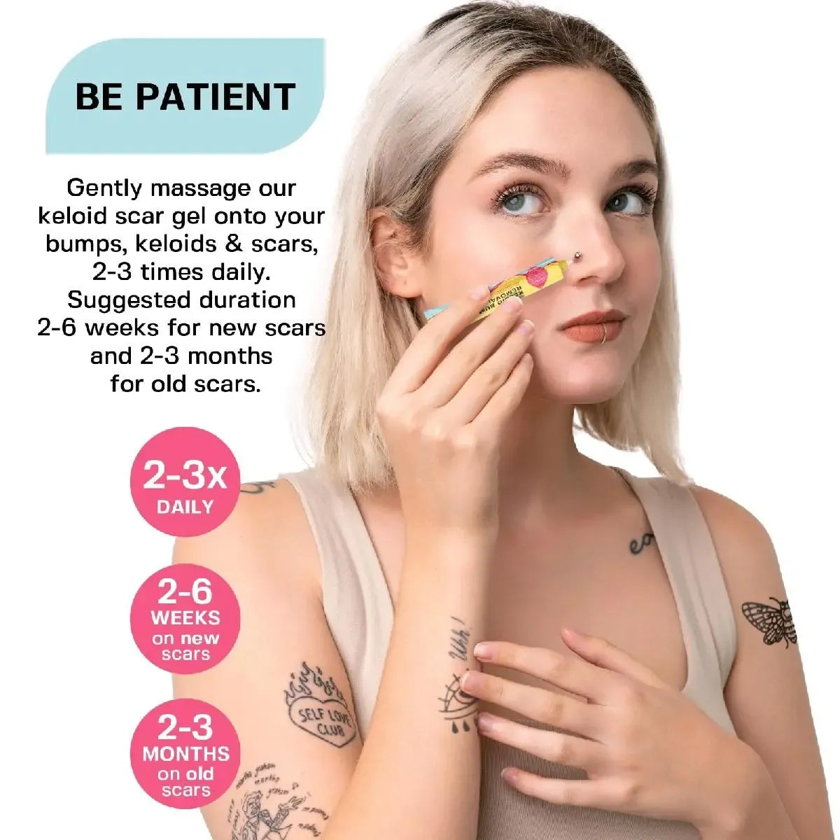 Keloid Bump Removal Gel | Natural Piercing Bump Treatment & Keloid Scar Gel | Keloid Scar Removal for all Scars, Keloids & Piercing Bumps | Soothing Piercing Aftercare | 2 oz