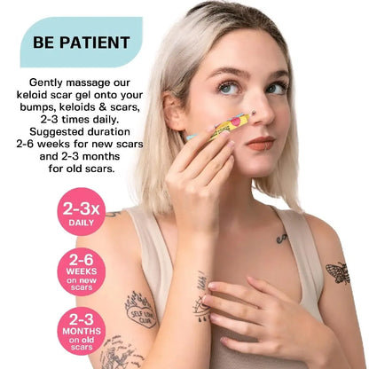 Keloid Bump Removal Gel | Natural Piercing Bump Treatment & Keloid Scar Gel | Keloid Scar Removal for all Scars, Keloids & Piercing Bumps | Soothing Piercing Aftercare | 2 oz