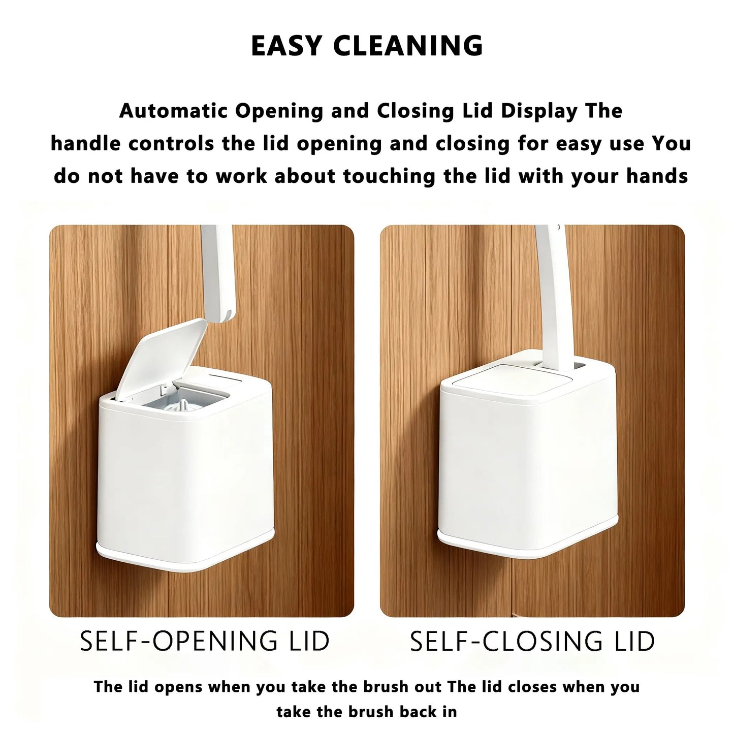 Disposable Toilet Brush, Toilet Bowl Wand Holder Set with 24PCS Cleaner Refills