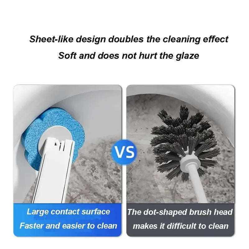 Disposable Toilet Brush, Toilet Bowl Wand Holder Set with 24PCS Cleaner Refills