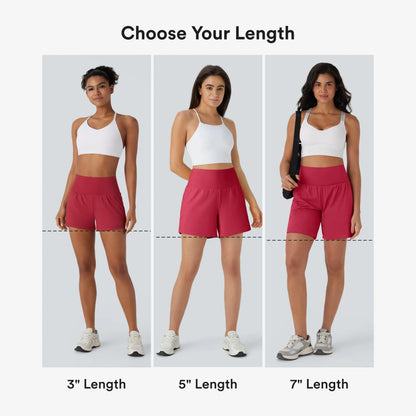 Super High Waisted 2-in-1 InstantCool Yoga Shorts 7" with Pockets Set