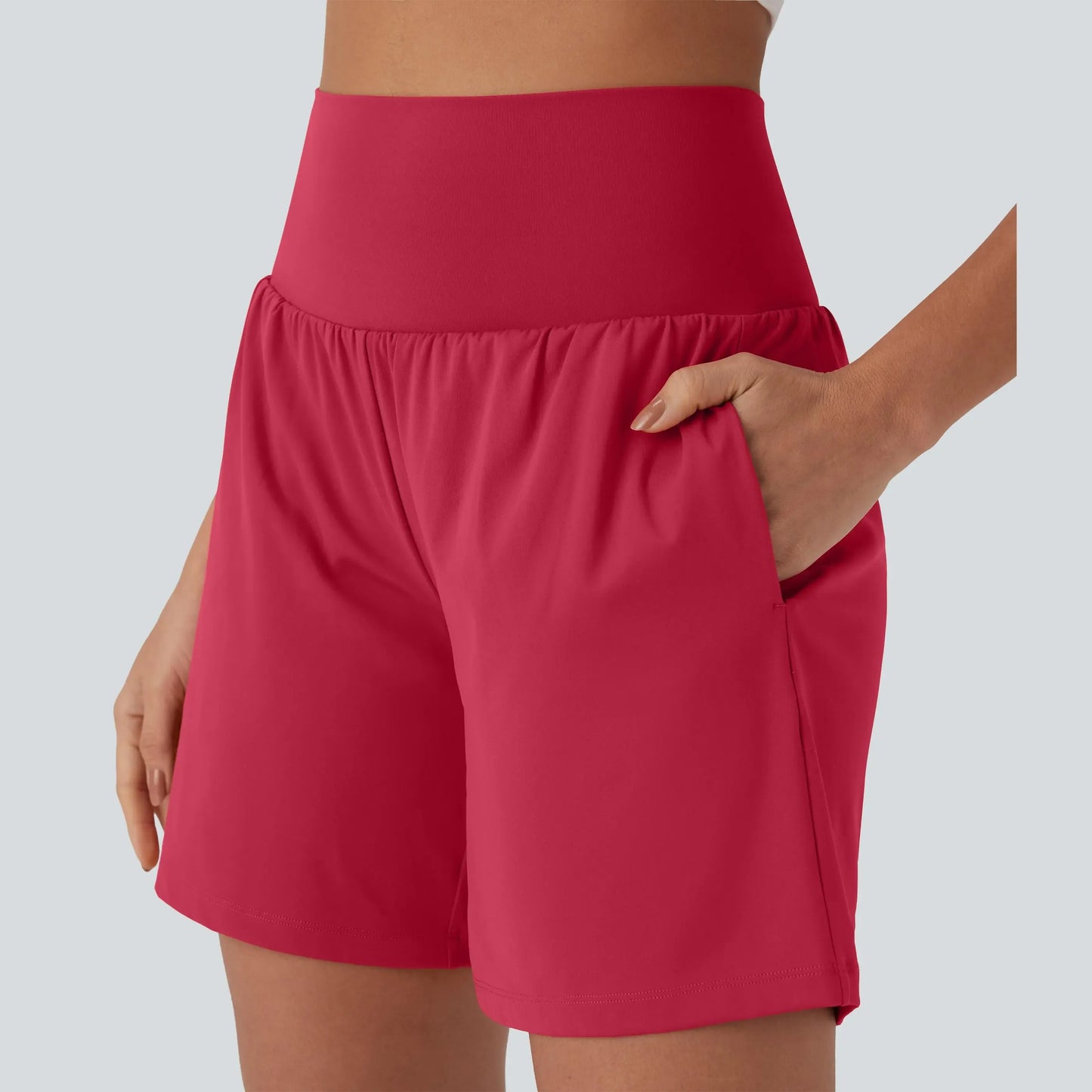 Super High Waisted 2-in-1 InstantCool Yoga Shorts 7" with Pockets Set