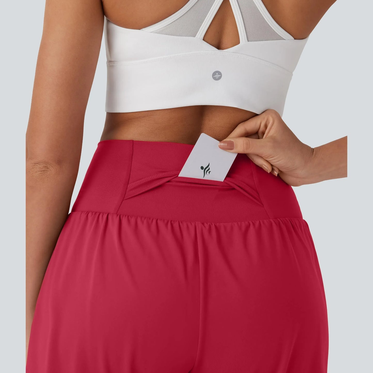 Super High Waisted 2-in-1 InstantCool Yoga Shorts 7" with Pockets Set