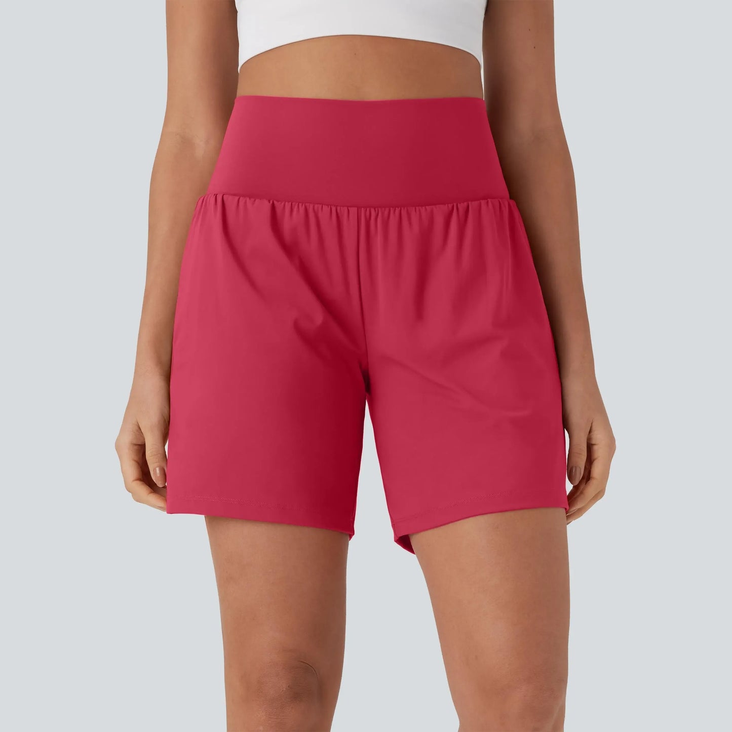 Super High Waisted 2-in-1 InstantCool Yoga Shorts 7" with Pockets Set