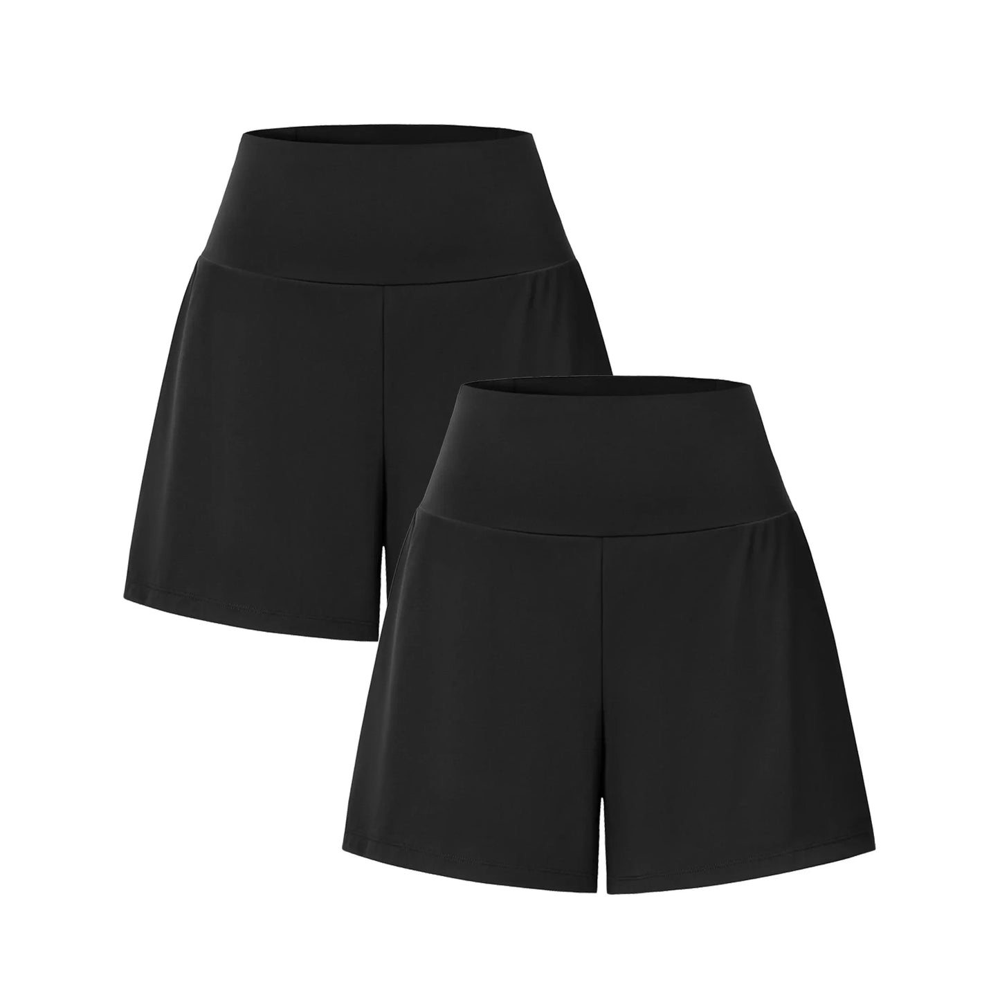 Super High Waisted 2-in-1 InstantCool Yoga Shorts 7" with Pockets Set