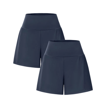 Super High Waisted 2-in-1 InstantCool Yoga Shorts 7" with Pockets Set